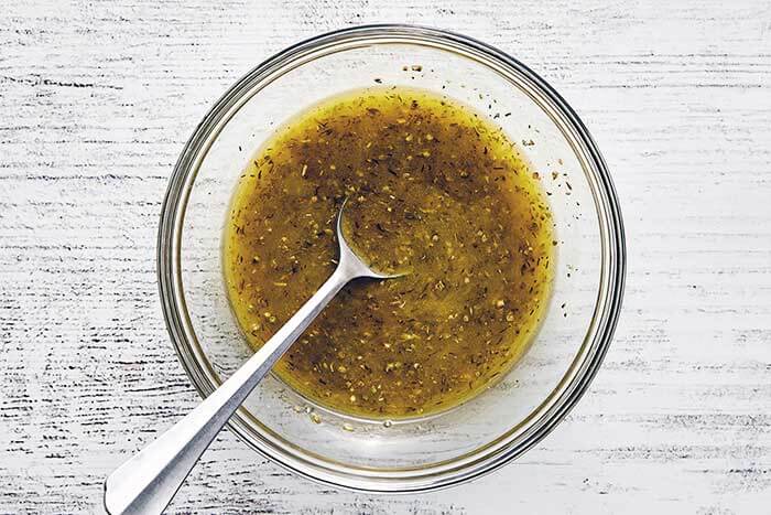 Marinade in a bowl.