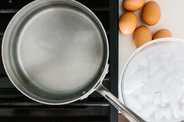 Prepping water for hard boiled eggs