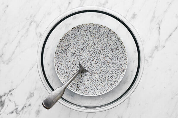 Chia pudding in a bowl